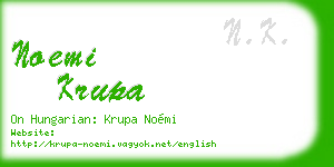 noemi krupa business card